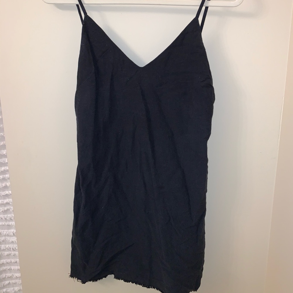 Black Dress with Fringe Bottom
